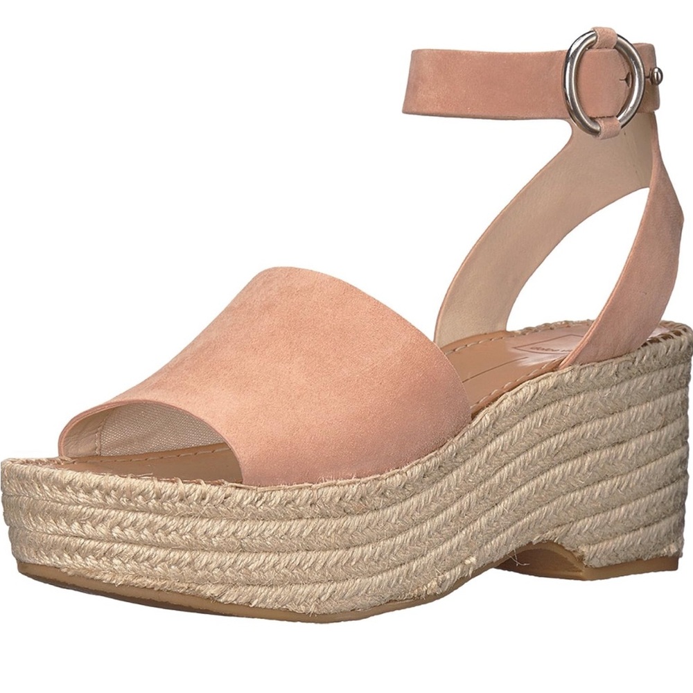 Dolce Vita Women's Lesly Wedge Sandals in Rose Suede